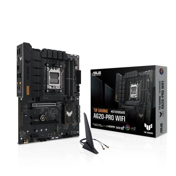Asus TUF Gaming A620-PRO WIFI Placa Base AM5 Wi-Fi 6, Bluetooth, M.2, SATA III, PCIe, USB-A, USB-C,