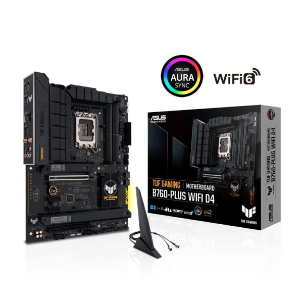 Asus TUF Gaming B760-PLUS WIFI D4 Placa Base Intel PCIe 4.0, DDR4, M.2, 4x Sata III, Ethernet de 2.5