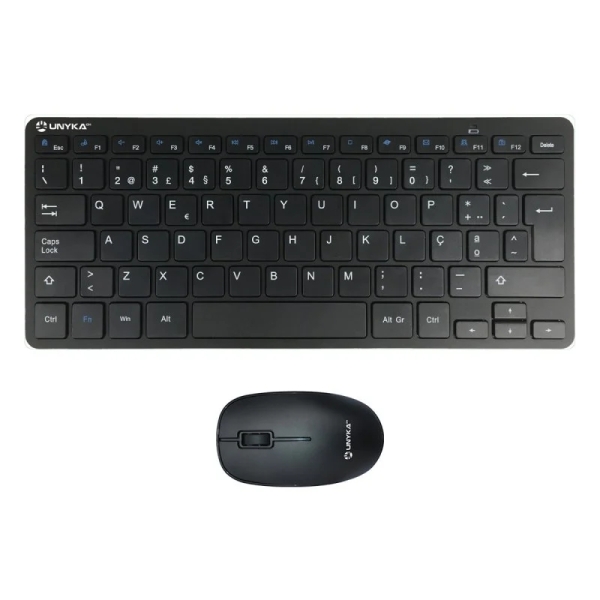 Unykach MK288 Pro Pack de Mini Teclado 79 Teclas Inalambrico + Raton 1200ppp, Inalambrico, 3 Botones