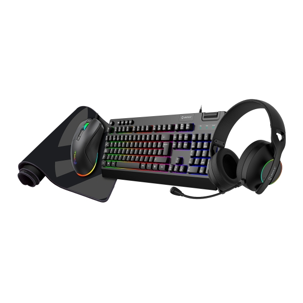 Unykach Pack Gaming NOVA 4in1 USB Teclado Multimedia + Raton 7200dpi + Auriculares con Microfono + A