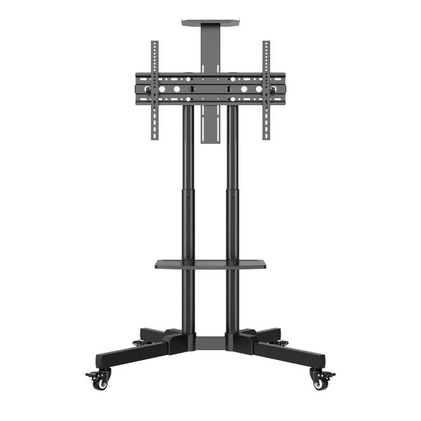 Unykach Soporte de Suelo con Ruedas para Pantallas 32"-75" - Bloqueo de Ruedas - Dos Bandejas - Peso