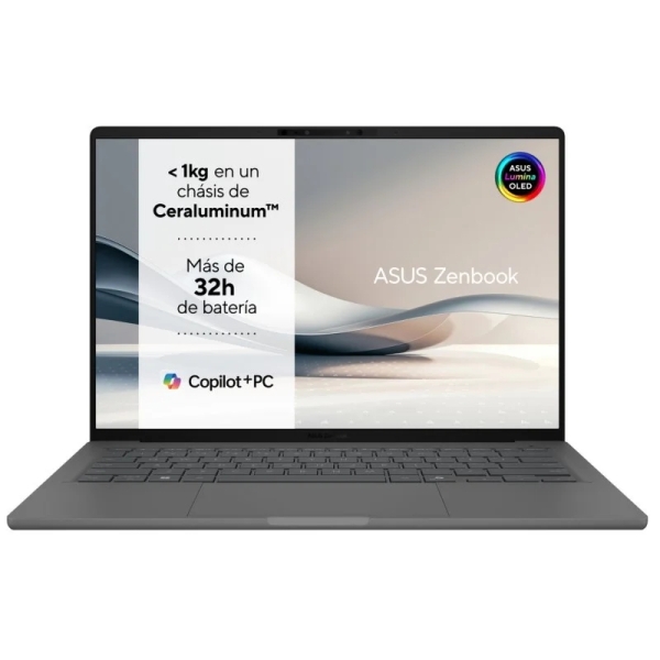[UX3407QA-QD333W] Asus ZenBook A14 OLED Portatil 14" Qualcomm Snapdragon X1-26-100 - 32GB - 512B SSD - Windows 11 Home