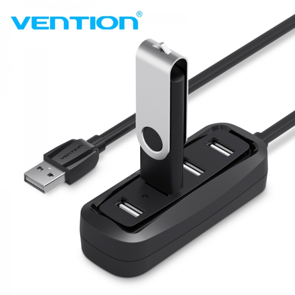 [VAS-J43-B050] Vention HUB 4 en 1 USB2.0 a 4xUSB2.0 - 0.5m - Color Negro