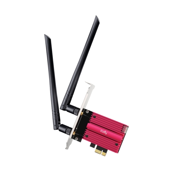[WE9300] Cudy Adaptador de Red PCIe Tribanda WiFi 7 BE9300 - Bluetooth 5.4 - Disipador Termico - Color Negro/