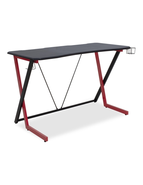 [WED75UF] Urban Factory Ergo Mesa Gaming 120x60x75cm - Acabado en Carbono - Espesor 18mm - Gancho para Auricul