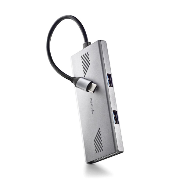[WONDERDUO-C] NGS Wonder Duo-C 4 en 1 Hub USB-C - 2x USB 3.0, 2x USB-C - Velocidad de Transmisión hasta 5 Gbps