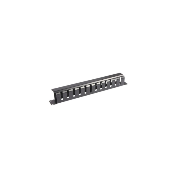 WP Guia 2U Cableado con Tapa - 490x100x80mm - Color Negro