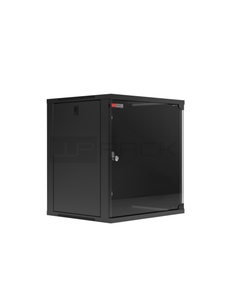 WP RWA-09606-B Armario Mural 9U - Puerta de Cristal - Cerradura de Seguridad - 540x600x445mm - Color