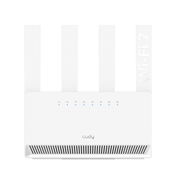 Cudy Router WiFi 7 Gigabit Dual Band BE3600 - Velocidad hasta 1000Mbps - 4 Puertos - 4 Antenas Fijas
