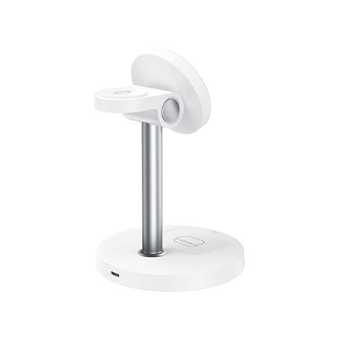 XO CX038 Cargador Inalambrico Magnetico Rapido - 15W - Sujecion Magnetica - Color Blanco