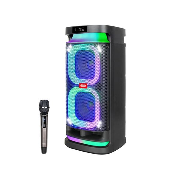 XO F58 Altavoz Karaoke - Bluetooth - 40W - Iluminacion RGB - Microfono Inalambrico Incluido - Entrad