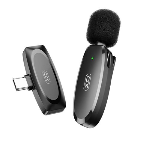 [XOMKF08A] XO MKF08A Microfono Inalambrico de Solapa - Conector Tipo C - Autonomia hasta 6 Horas - Alcance 10 M