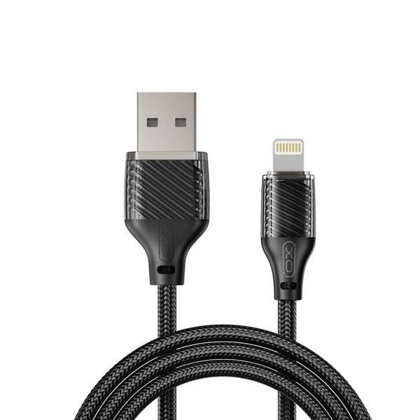 XO Cable USB-A Macho a Lightning - Carga y Transmision de Datos Alta Velocidad - 6A - 1m - Color Neg
