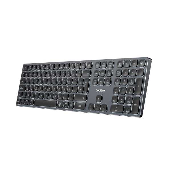Coolbox Moonlight B431 Teclado Inalambrico - RF 2.4G y Bluetooth 5.1 - Teclas ABS Redondeadas Silenc