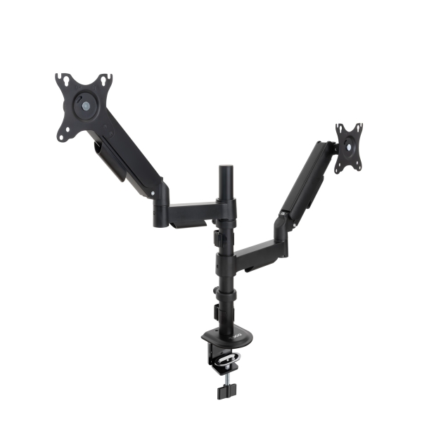 [DB1533TNR-B] Tooq Soporte de Mesa con Brazos Articulados para 2 Monitores de 17"-32" - Regulable en Altura, Girat