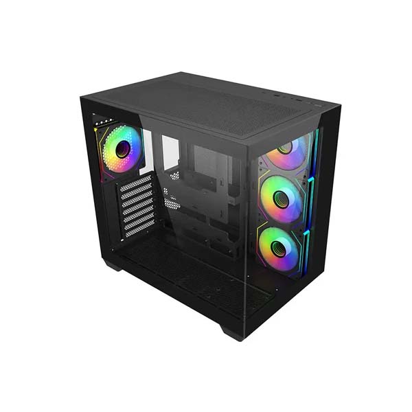Cooler Master Elite 681 Caja Semitorre ATX/MicroATX/Mini-ITX - 4 Ventiladores 120mm RGB - Vista Pano