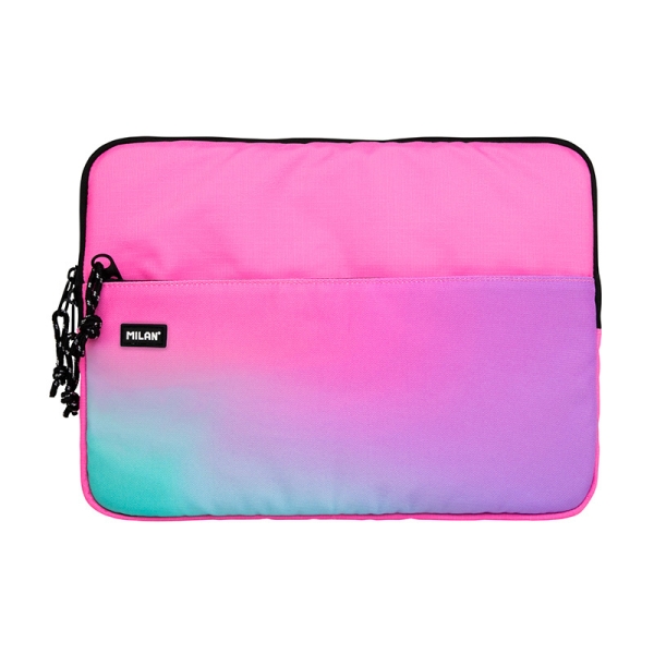Milan Sunset Funda para Portatiles hasta 13" - Cierre de Cremallera con Tirador - Bolsillo Delantero