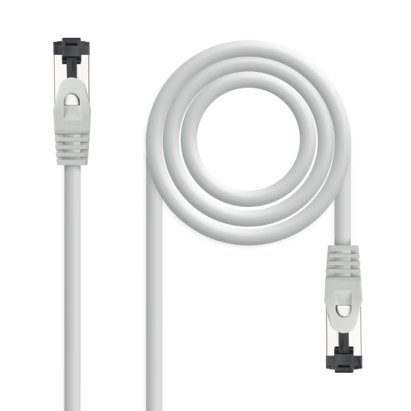 Nanocable Cable Red Latiguillo Cat.8.1 2Ghz LSZH SSTP AWG26 - Longitud 5m - Color Gris