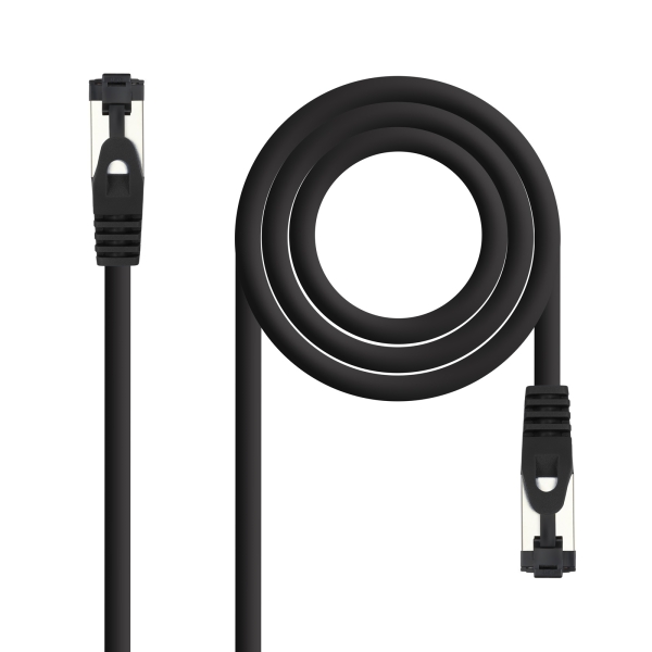 Nanocable Cable Red Latiguillo Cat.8.1 2Ghz LSZH SSTP AWG26 - Longitud 5m - Color Negro