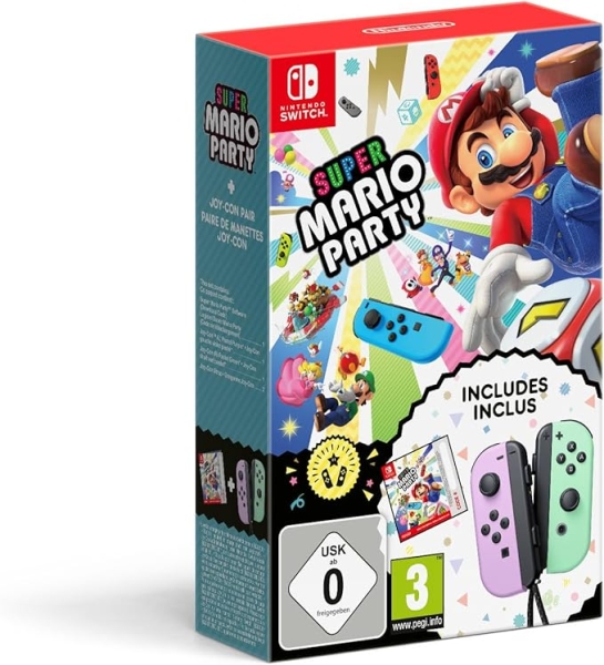 [10012573] Nintendo Pack de Videojuego Mario Party y Set de 2 Mandos Joy-Con para Consola Nintendo Switch - Gen
