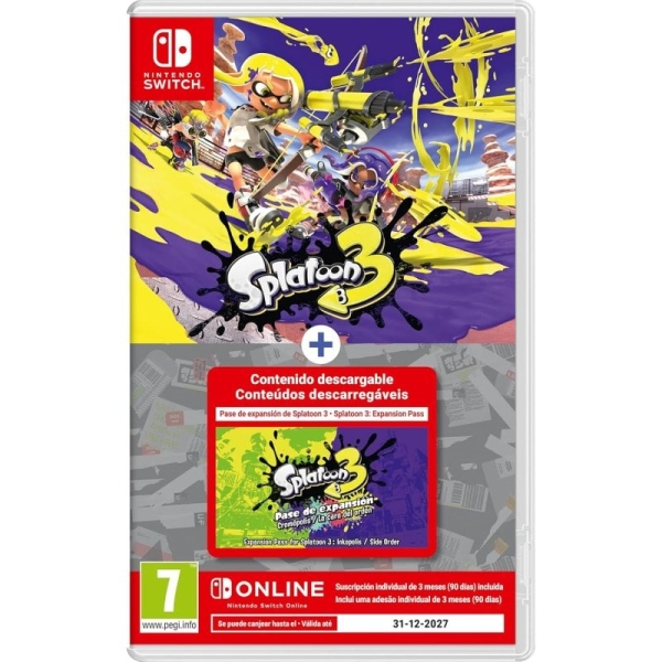 [10014587] Nintendo Videojuego Splatoon 3 con Pase de Expansion para Consola Nintendo Switch - 3 Meses de Ninte