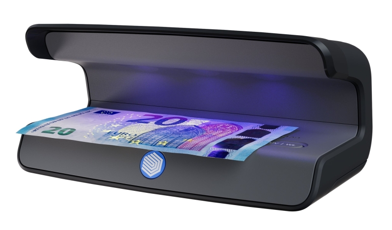 Safescan 75 LED Detector de Billetes Falsos UV - Reflector Integrado - Apto para Pasaportes, Documen