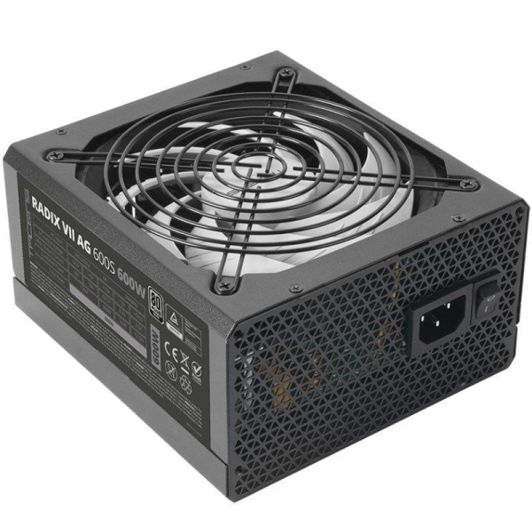 Tacens Radix VII AG 600S Fuente de Alimentacion 600W ATX - PFC Activo - Ventilador 140mm de 12dB - 8