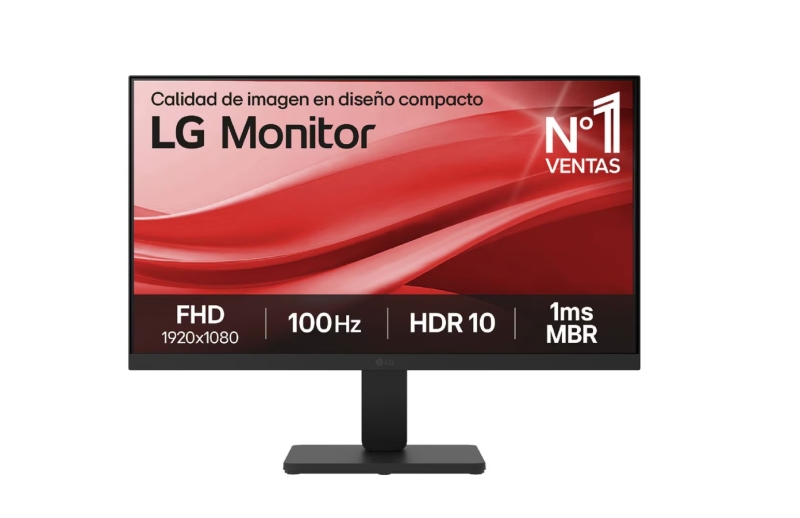 [22U401A-B] LG Monitor LED 21.5" FullHD 1080p HDR 100Hz - Respuesta 1ms - 16:9 - VGA, HDMI - VESA 100x100