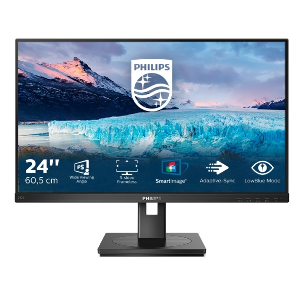 [242S1AE/00] Philips S Line 242S1AE/00 Monitor 23.8" LED IPS FullHD 75Hz - Respuesta 4ms - Altavoces 4W - Regulab