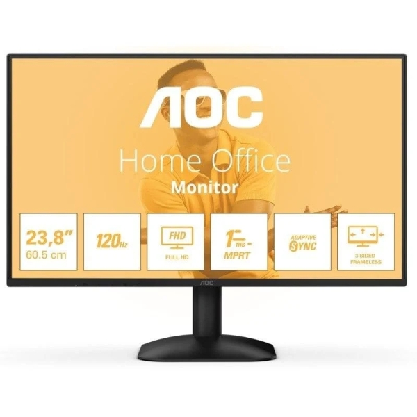 [24B31H] AOC 24B31H Monitor 23.8" LED IPS FullHD 120Hz - Respuesta 1ms - HDMI, VGA - VESA 100x100mm - Color N