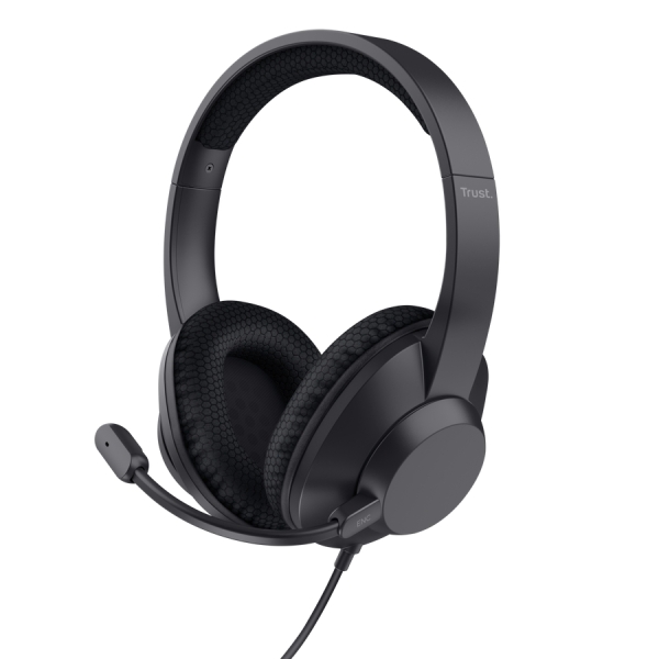 Trust Ayda Max Auriculares con Microfono USB - Diadema Acolchada - Cancelacion de Ruido - Cable de 1