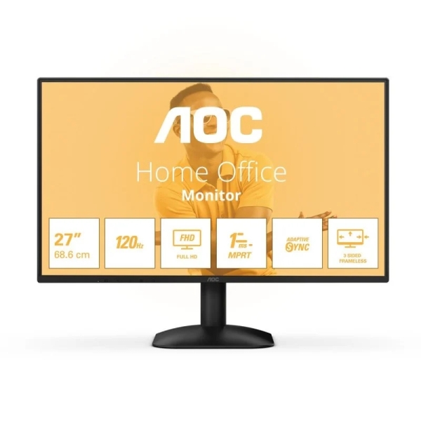 [27B31H] AOC 27B31H Monitor 27" LED IPS FullHD 120Hz - Respuesta 1ms - HDMI, VGA - VESA 100x100mm - Color Neg