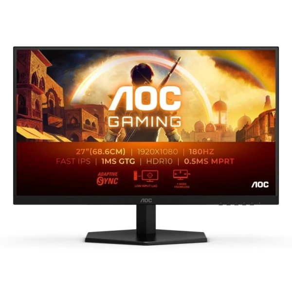 [27G42E] AOC 27G42E Monitor 27" LED FastIPS FHD 180Hz - Respuesta 1ms - HDMI, DisplayPort - VESA 100x100mm -