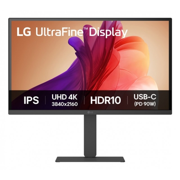 [27U730A-B] LG Monitor LED 27" IPS UHD 4K 60Hz HDR 10 - Respuesta 5ms - Ajustable en Altura, Inclinable y Girato