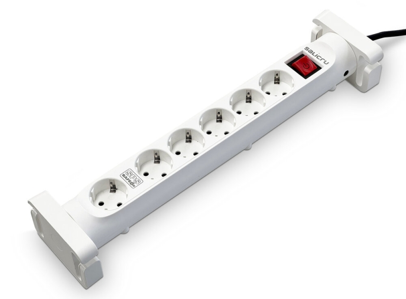 [680DA000002] Salicru Regleta SPS SAFE 6S Protectores Electricos Activos de Ultima Generacion - 6 Tomas Schuko - C