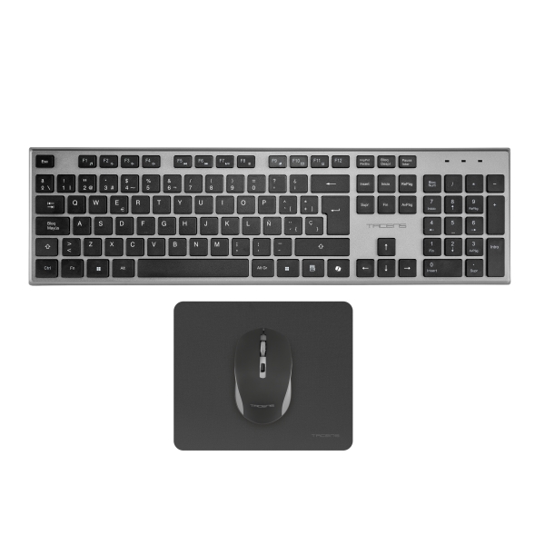 [6ZENITHES] Tacens Zenith Combo Pack Inalabrico de Teclado Completo + Raton y Alfombrilla - Disposicion QWERTY E