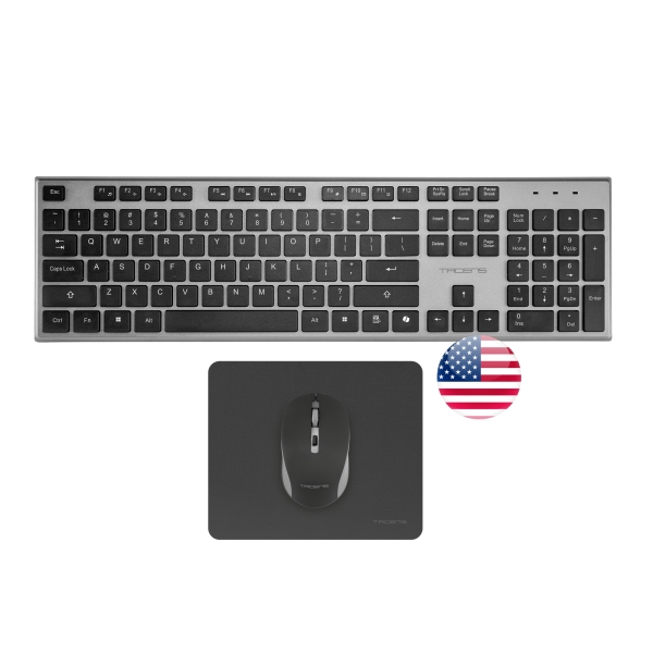 [6ZENITHUS] Tacens Zenith Combo Pack Inalabrico de Teclado Completo + Raton y Alfombrilla - Disposicion Internac