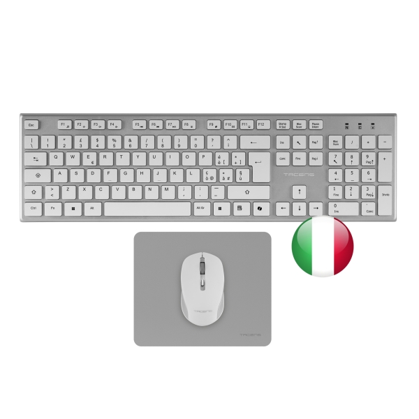 [6ZENITHWIT] Tacens Zenith Combo Pack Inalabrico de Teclado Completo + Raton y Alfombrilla - Disposicion Italiana