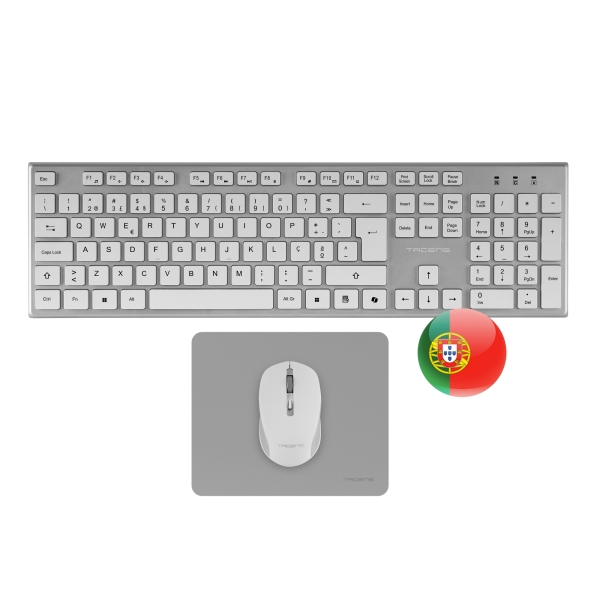[6ZENITHWPT] Tacens Zenith Combo Pack Inalabrico de Teclado Completo + Raton y Alfombrilla - Disposicion Portugue