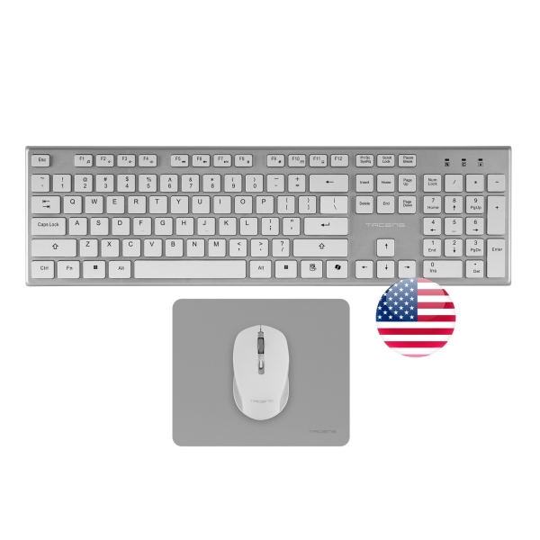 Tacens Zenith Combo Pack Inalabrico de Teclado Completo + Raton y Alfombrilla - Disposicion Internac