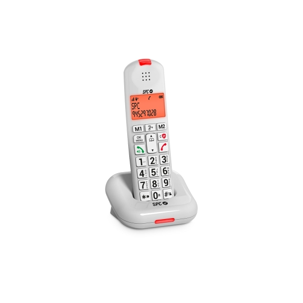 [7612B] SPC Comfort Kairo Telefono Fijo Inalambrico DECT - Pantalla Iluminada - 5 Funciones Antispam - Tecla