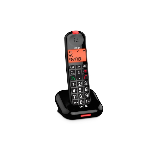 [7612N] SPC Comfort Kairo Telefono Fijo Inalambrico DECT - Pantalla Iluminada - 5 Funciones Antispam - Tecla