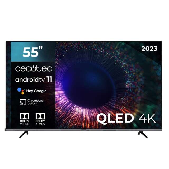 [CE02568] Cecotec V1+ Series Televisor Smart TV 55" QLED UHD 4K HDR10 - Dolby Vision - Dolby Atmos - WiFi, HDM