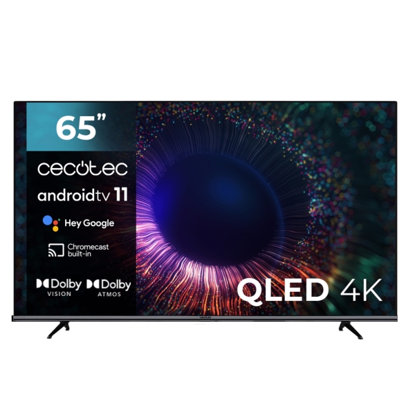Cecotec V1+ series VQU11065+ Televisor Smart TV sin Marco de 65" QLED 4K UHD - Chromecast - Android