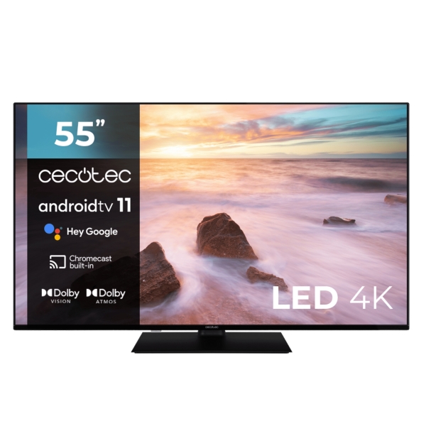 Cecotec A2Z series ALU20055Z Televisor Smart TV sin Marco de 55" LED 4K UHD - Android TV 11 - Chrome