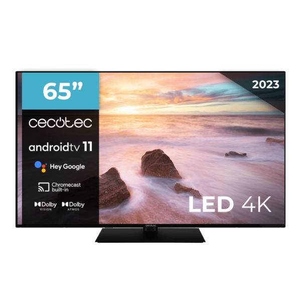 Cecotec A2Z series ALU20065ZS Televisor Smart TV sin Marco de 65" LED con Resolucion 4K UHD - Androi