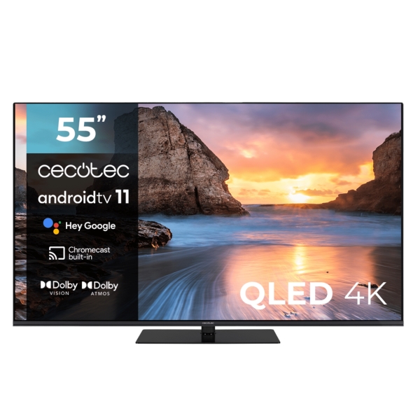 Cecotec V1Z+ series VQU11055Z+ Televisor Smart TV de 55" QLED con Resolucion 4K UHD - Android TV 11