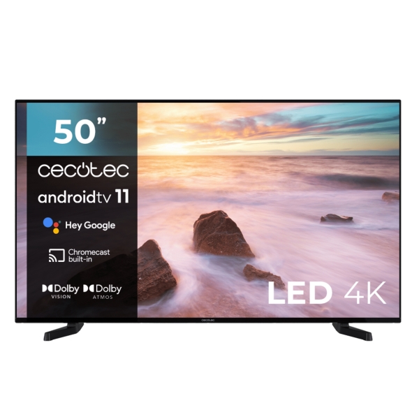 Cecotec A2 series ALU20050 Televisor Smart TV sin Marco de 50" LED con Resolucion 4K UHD - Android T