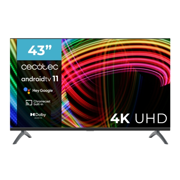 Cecotec A3 series ALU30043 Televisor Smart TV sin Marco de 43" LED con Resolucion 4K UHD - Android T