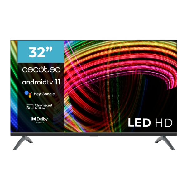 Cecotec A3 series ALH30032S Televisor Smart TV de 32" LED con Resolucion HD - Android TV 11 - Proces